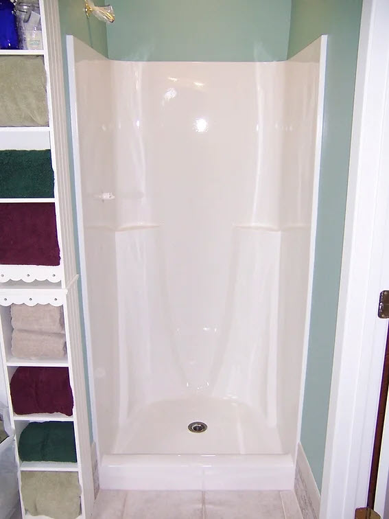 Shower Refinished in White